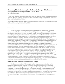 Combating Discrimination against the Roma in Europe: Why Current Strategies Aren&rsquo;t Working and What Can Be Done