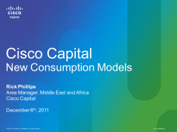 Cisco Capital New Consumption Models - Rick Phillips