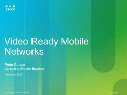 Mobile Video Ready Network - Peter Gaspar