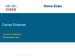 Carrier Ethernet - Jaroslaw Grabowski