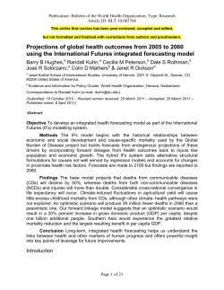 paper in the Bulletin of the World Health Organization