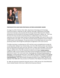 Adler Mead Award story
