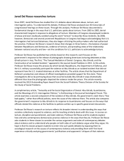 Del Rosso torture research story