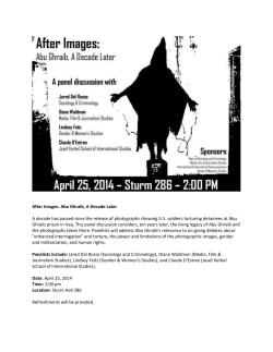flyer and description for Abu Ghraib panel discussion