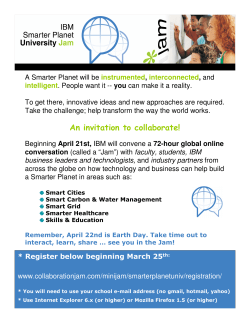 IBM SmarterPlanetJam..