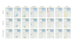 Poster of students' sticker locations under three conditions