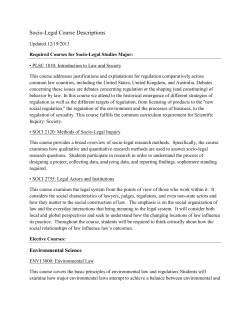 current Socio-Legal course descriptions (PDF)