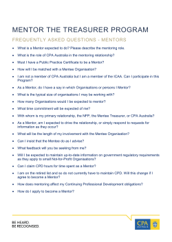 Mentor FAQ
