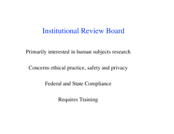 IRB overview (pdf)