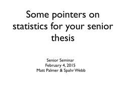 805: Data Analysis and Statistics