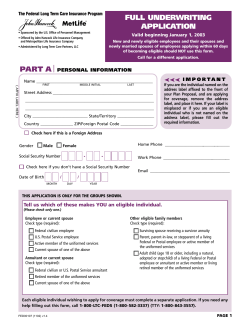 Full Underwriting Application