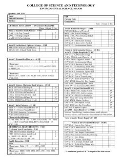 Environmental Science Curriculum Grid