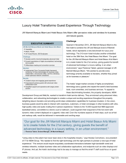 JW Marriott Marquis Miami bietet G&auml;sten neue optimierte Erlebnisse