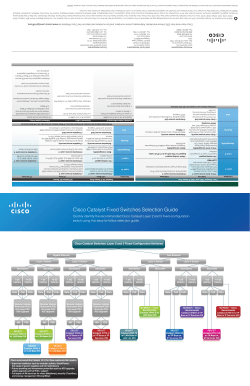 Produkt-Auswahlhilfe f&uuml;r festkonfigurierte Catalyst Switches