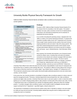 Universit t senkt die Kosten ihrer Sicherheits-Infrastruktur