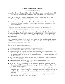 CRS 2008-2009 Minutes