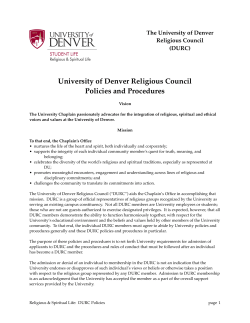 DURC Policies and Procedures