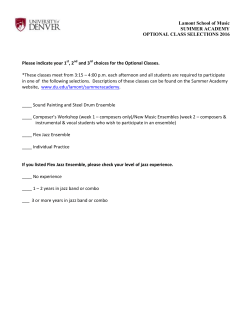 Optional Class Selections
