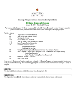 2014 Camp Director's In-Service