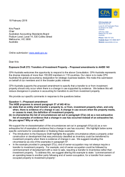 ED 272 Transfers of Investment Property