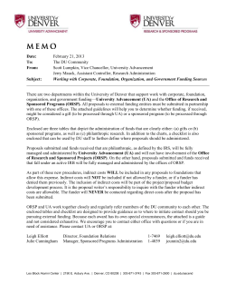 Memorandum on Gift and Grant Guidelines