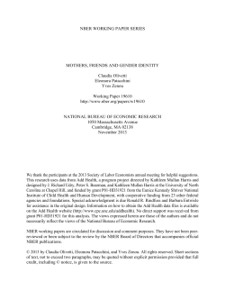 Mothers, friends and gender identity