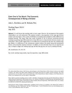 Even one is too much: the economic consequences of being a smoker
