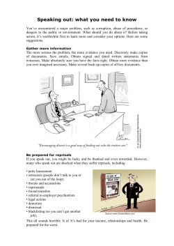 speaking out can be risky