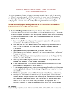 Faculty-Led Travel policy