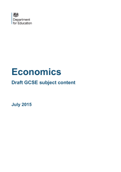 draft proposed subject content for the new GCSE Economics