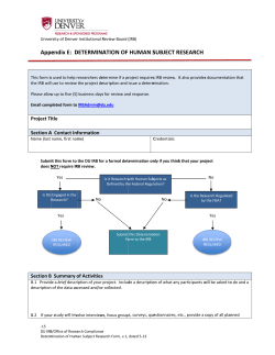 IRB Determination Form