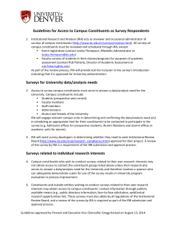 Guidelines for Access to Campus Constituents as Survey Respondents