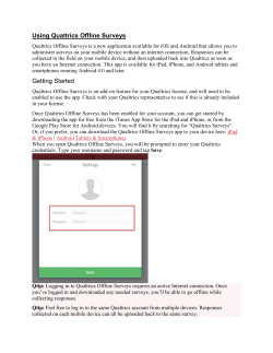 Qualtrics Offline Survey Guide