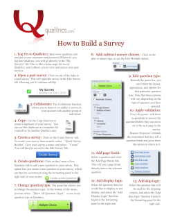 How To Build a Survey