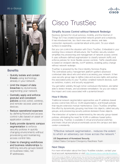 Cisco TrustSec auf einen Blick