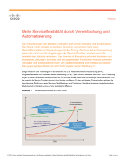 Mehr Serviceflexibilität durch Vereinfachung und Automatisierung