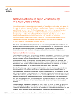 Netzwerkoptimierung durch Virtualisierung: Wo, wann, was und wie?