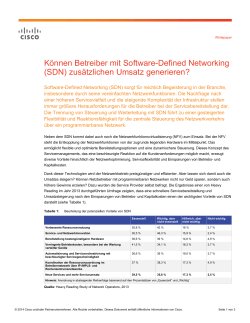 K&ouml;nnen Betreiber mit Software-Defined Networking (SDN) zus&auml;tzlichen Umsatz generieren?