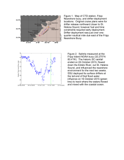 Additional Information about the data collected during the drifter deployment cruise.
