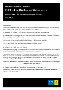 Fee disclosure statements