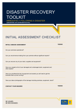 Initial assessment checklist