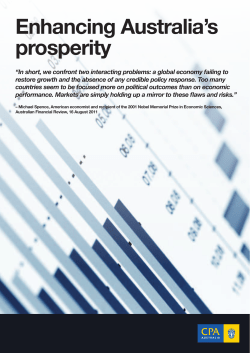 Enhancing Australia's Prosperity