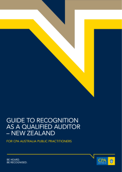 Guide to recognition as a qualified auditor