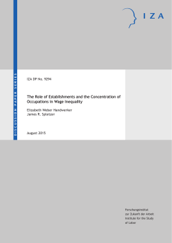 The Role of Establishments and the Concentration of Occupations in Wage Inequality