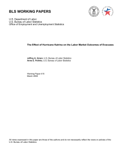 The Effect of Hurricane Katrina on the Labor Market Outcomes of Evacuees
