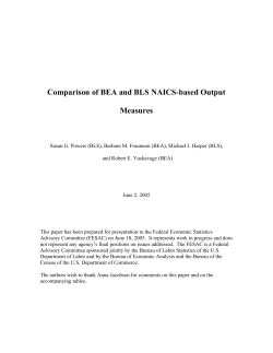 Comparison of BEA and BLS NAICS-based Output Measures