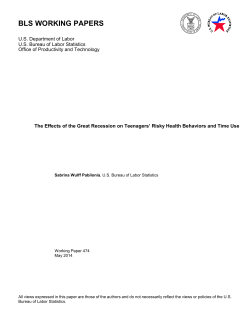 Teenagers' Risky Health Behaviors and Time Use During the Great Recession
