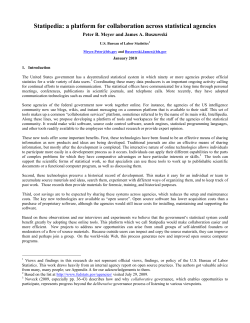 Statipedia: a platform for collaboration across statistical agencies