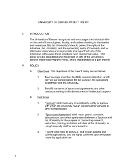DU Patent Policy