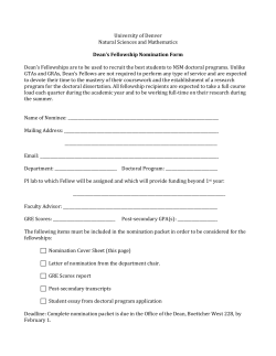 Fellowship Nomination Form